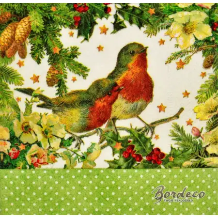 Serwetka do decoupage rudziki dwa 33x33 PAPER+DESIGN